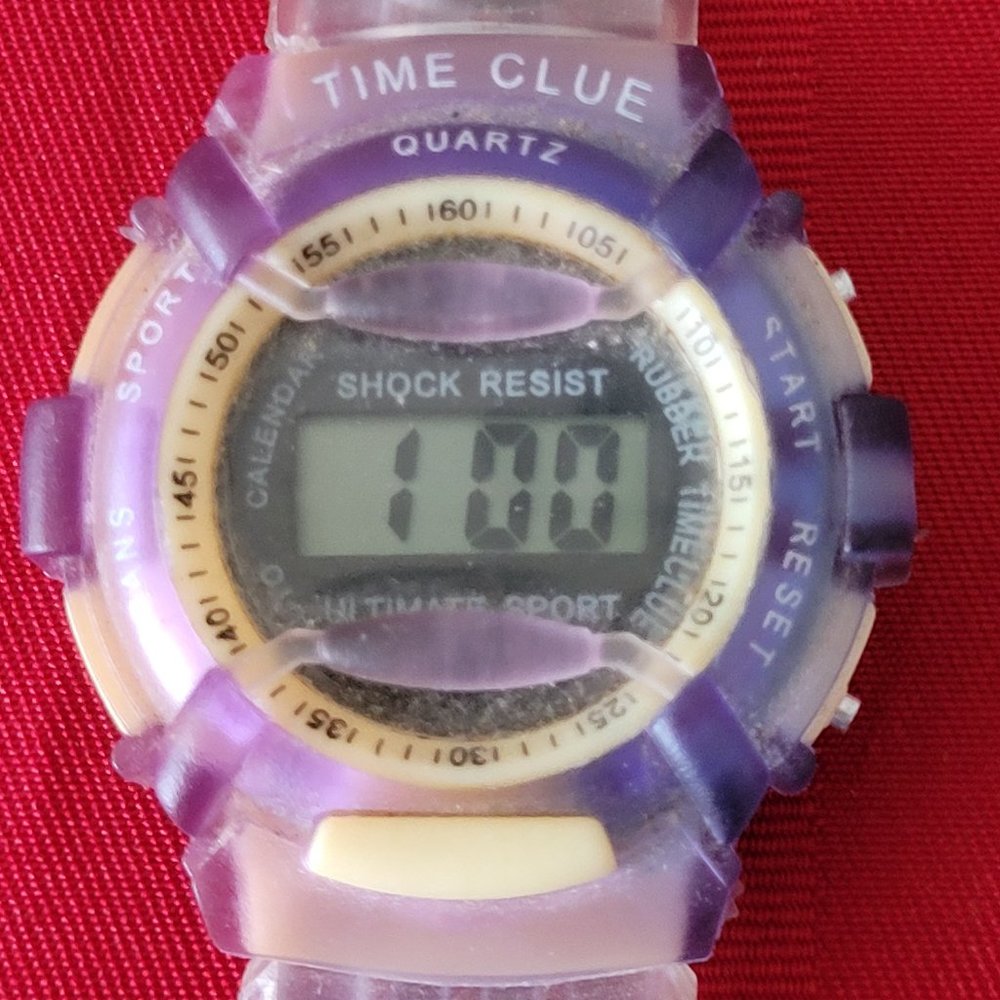 GENTLY USED, VINTAGE 1980'S, TIME CLUE SPORTS WATCH!!!